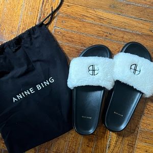 Anine Bing Fur Slippers